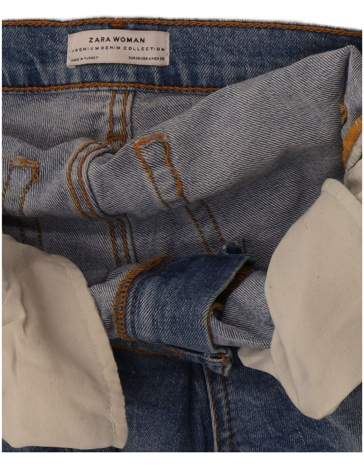 Jeans Bootcut invecchiati da donna Zara EU 36 XS W26 L27 Blu