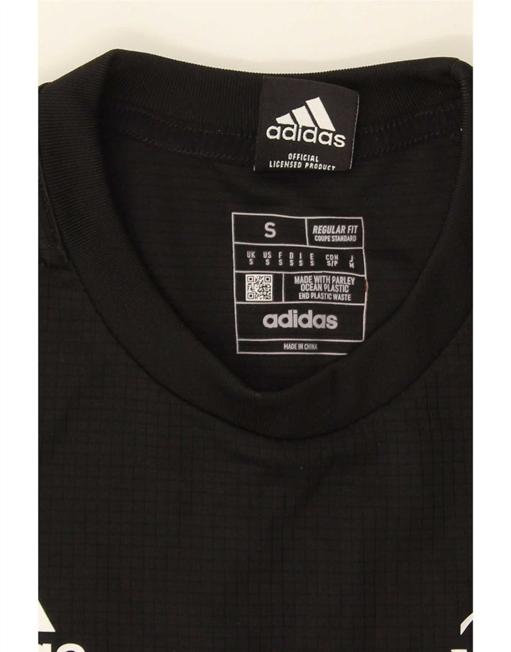 Adidas Uomo All Blacks Regular Fit T-shirt grafica Top Small Nera