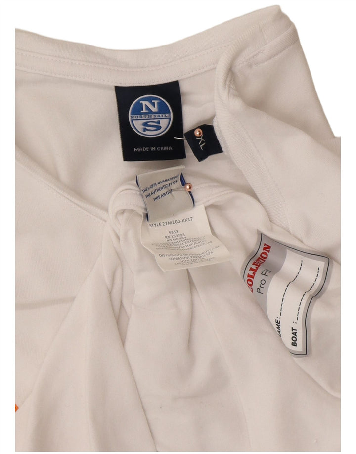 NORTH SAILS T-shirt grafica da uomo XL in cotone bianco
