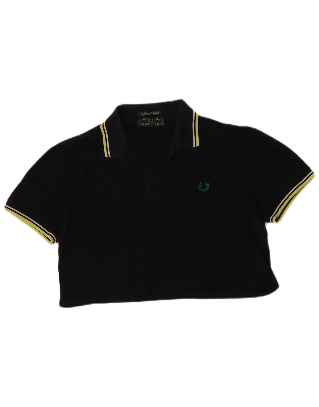 Polo corta da donna Fred Perry UK 14 cotone nero medio