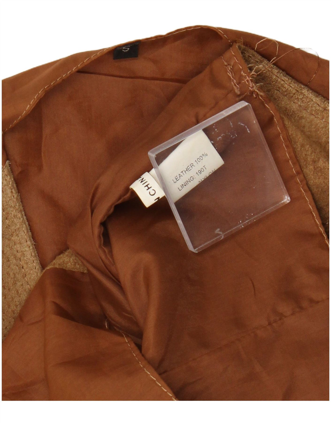 Gilet vintage da uomo in pelle scamosciata piccolo in pelle marrone