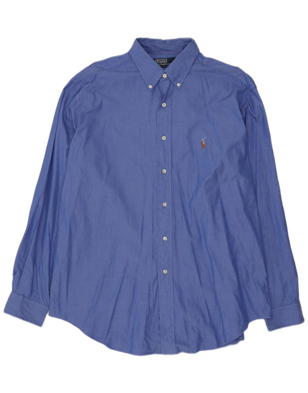 Polo Ralph Lauren Camicia Yarmouth da uomo taglia 16 1/2 grande cotone blu