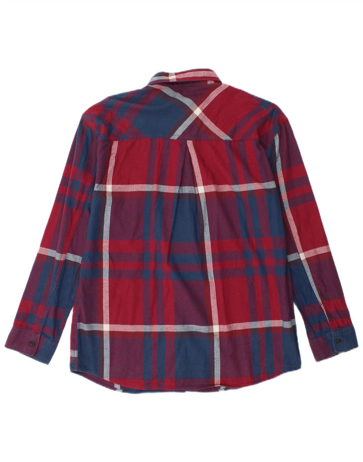 EDDIE BAUER Camicia oversize in flanella da donna UK 6 XS scozzese multicolore