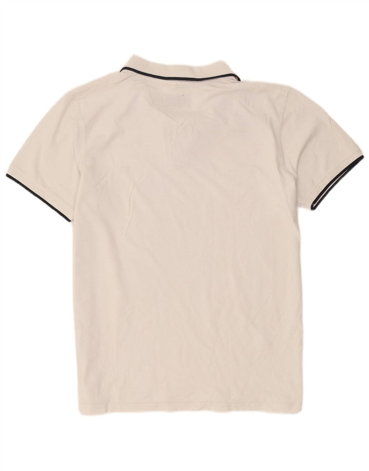 Polo Carrera da uomo vestibilità regolare XL in cotone a righe bianche