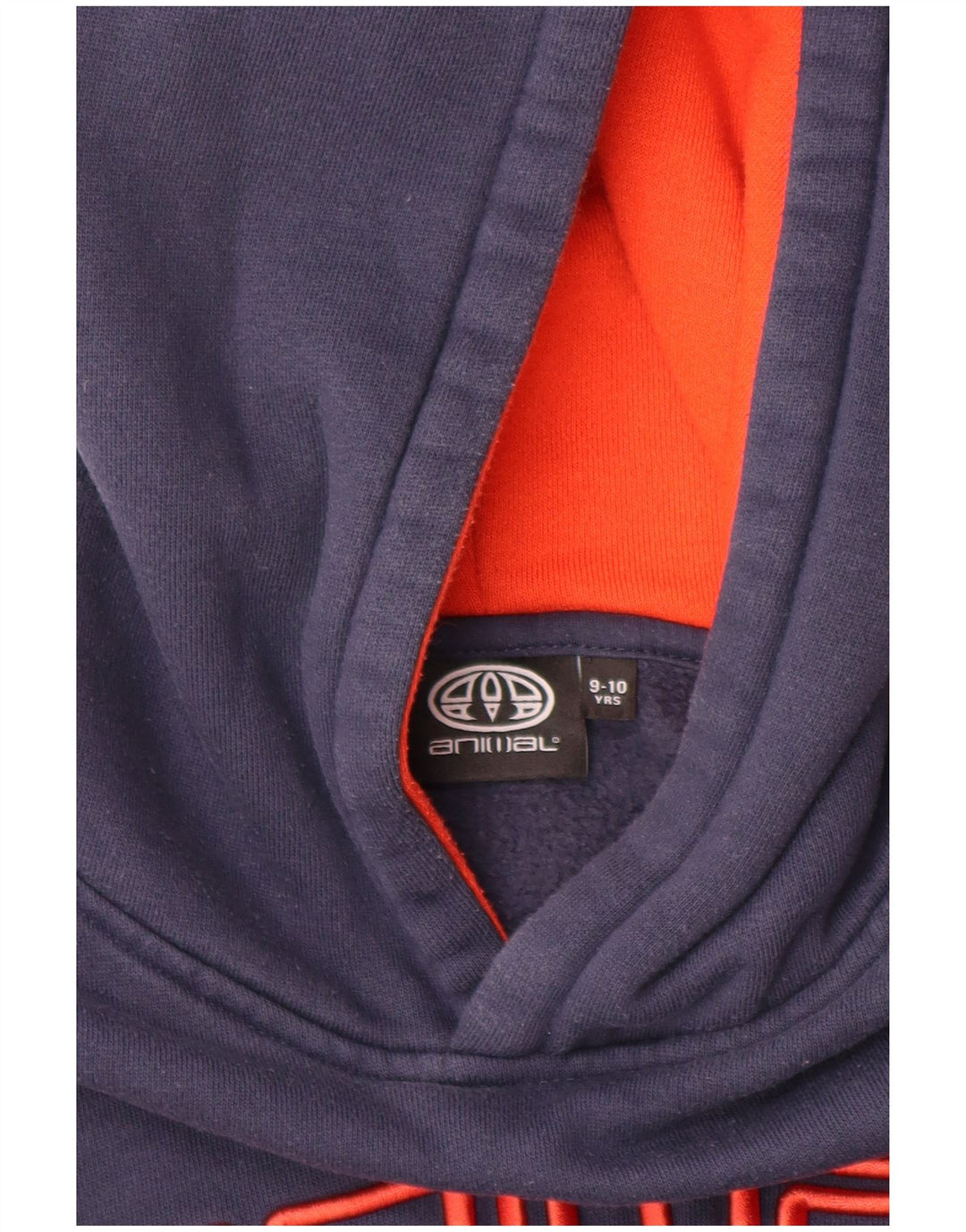 Maglione con cappuccio grafico ANIMAL per ragazzi 9-10 anni in cotone blu navy