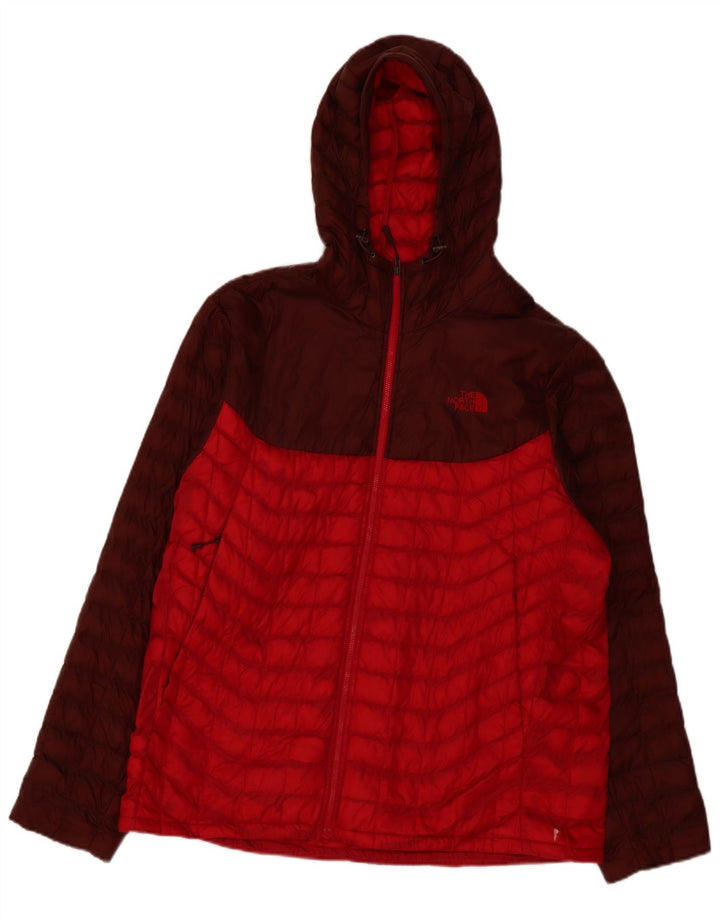 Giacca imbottita con cappuccio da uomo The North Face UK 42 XL Poliestere color block rosso