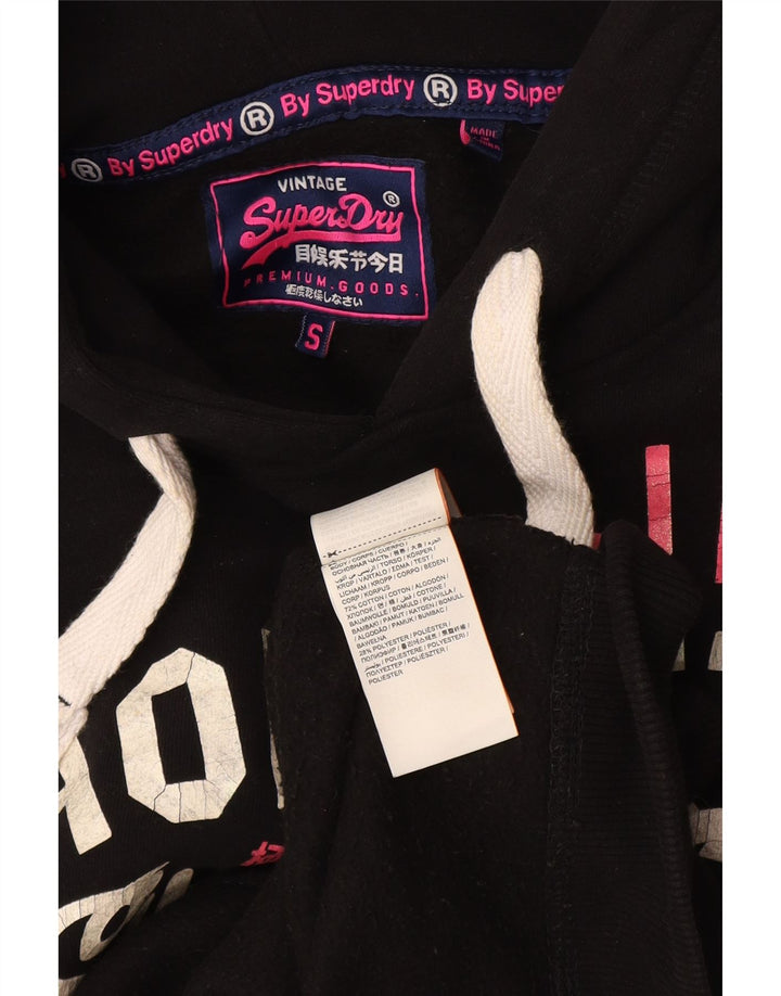 Felpa con cappuccio grafica da uomo Superdry Hornets UK 10 Small in cotone nero