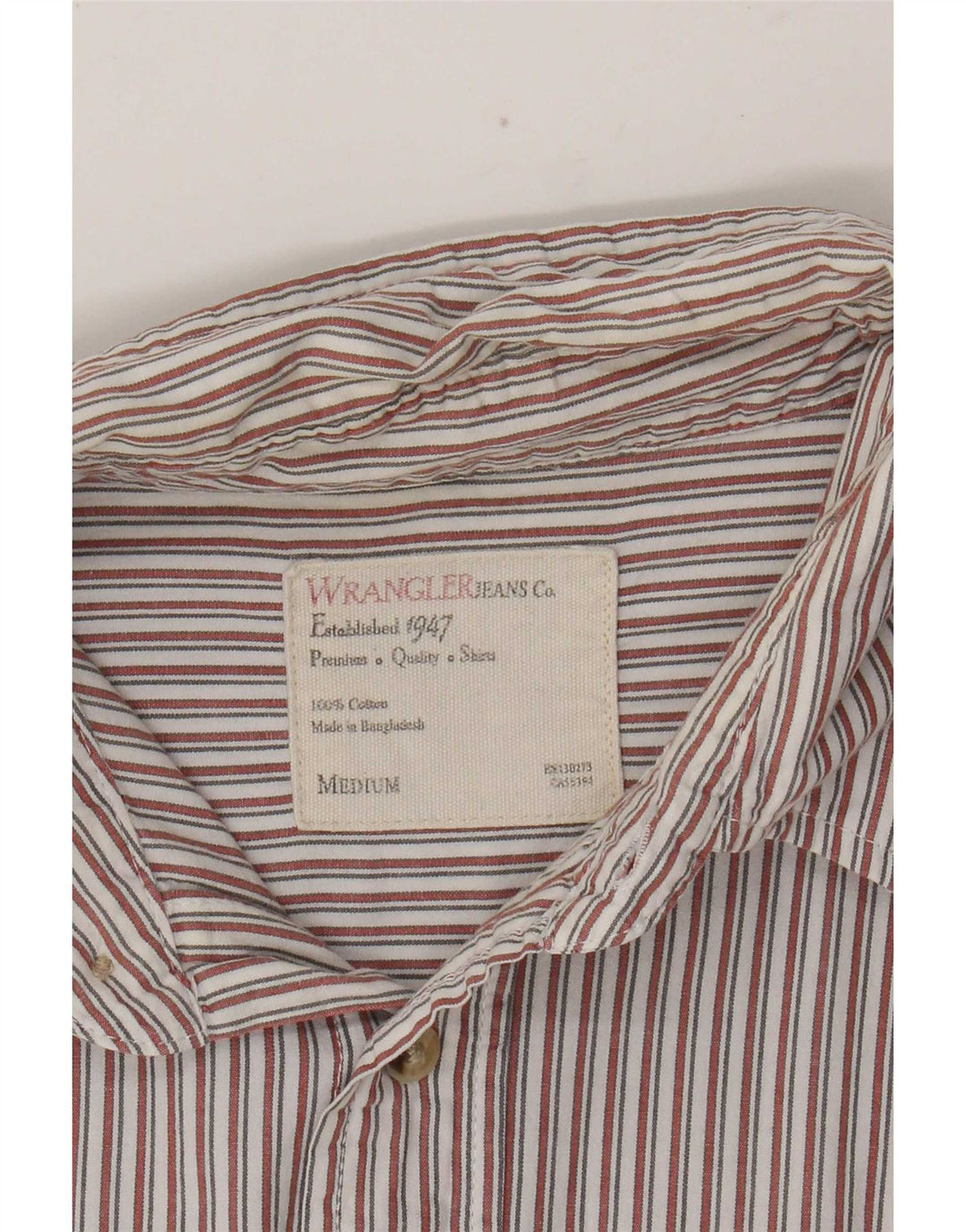 Camicia da uomo Wrangler in cotone gessato rosso medio