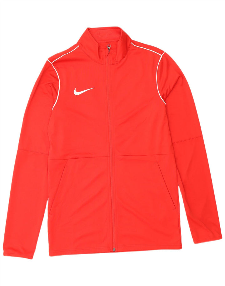 Giacca da ginnastica Nike Dri Fit Graphic da uomo, piccola, rossa, in poliestere