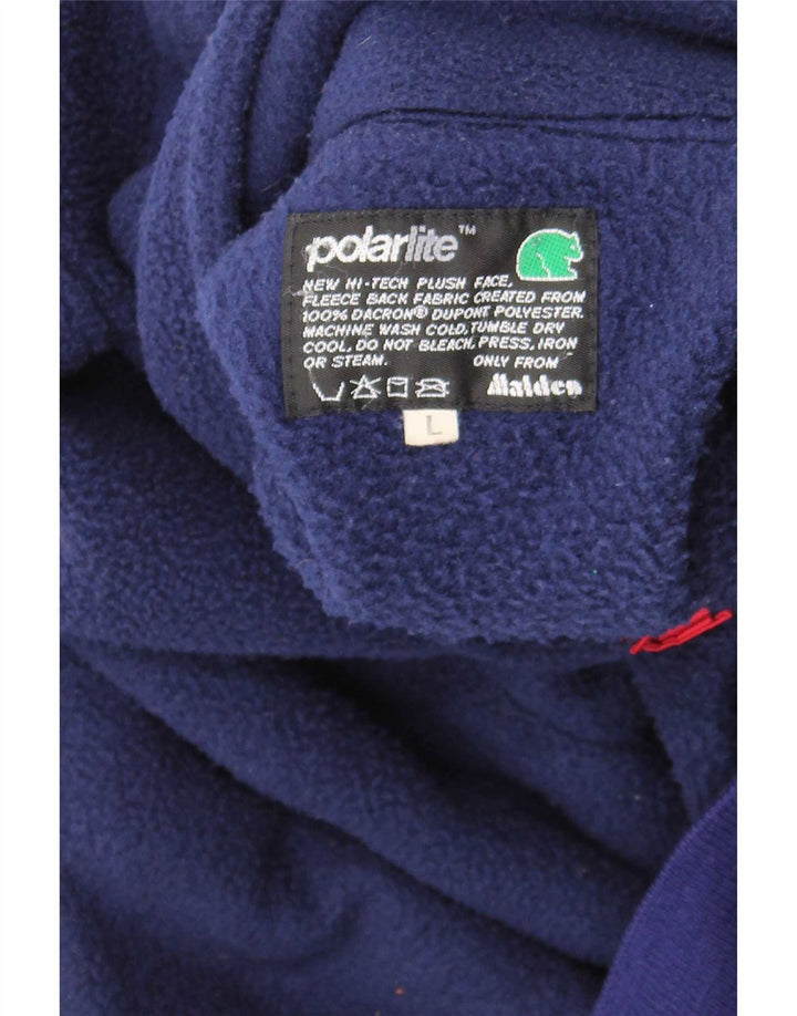Maglione in pile da uomo con collo a bottoni Malden, grande blu