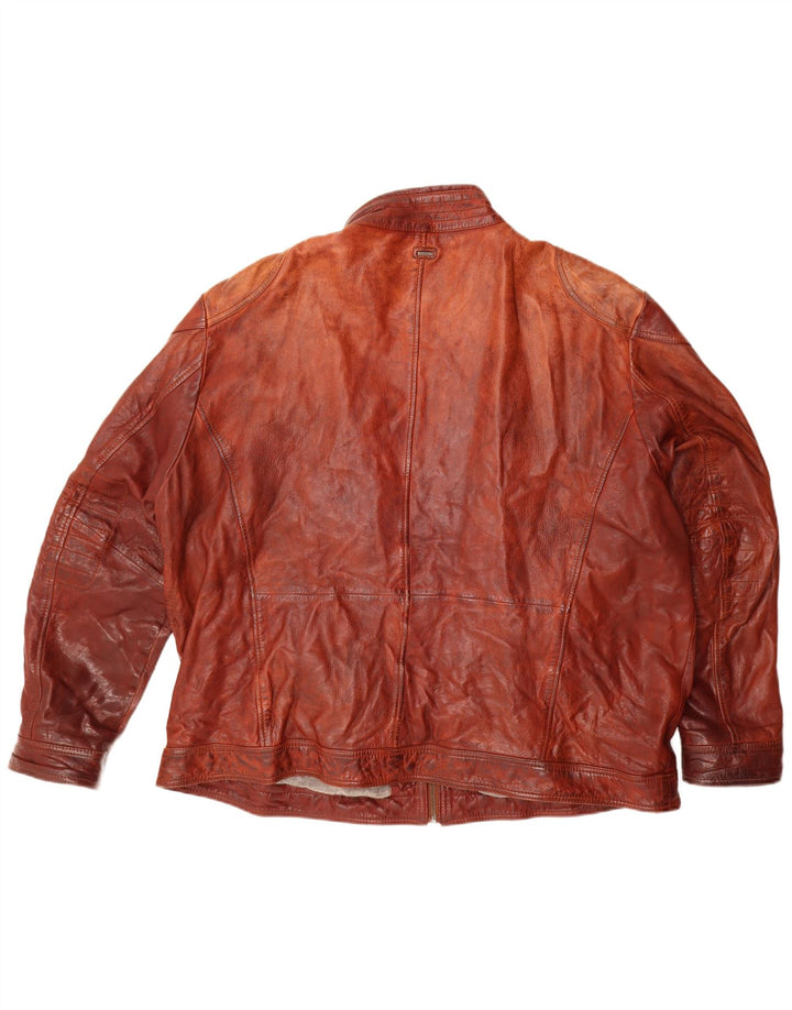 ENGBERS Giacca in pelle da uomo UK 46 3XL Borgogna