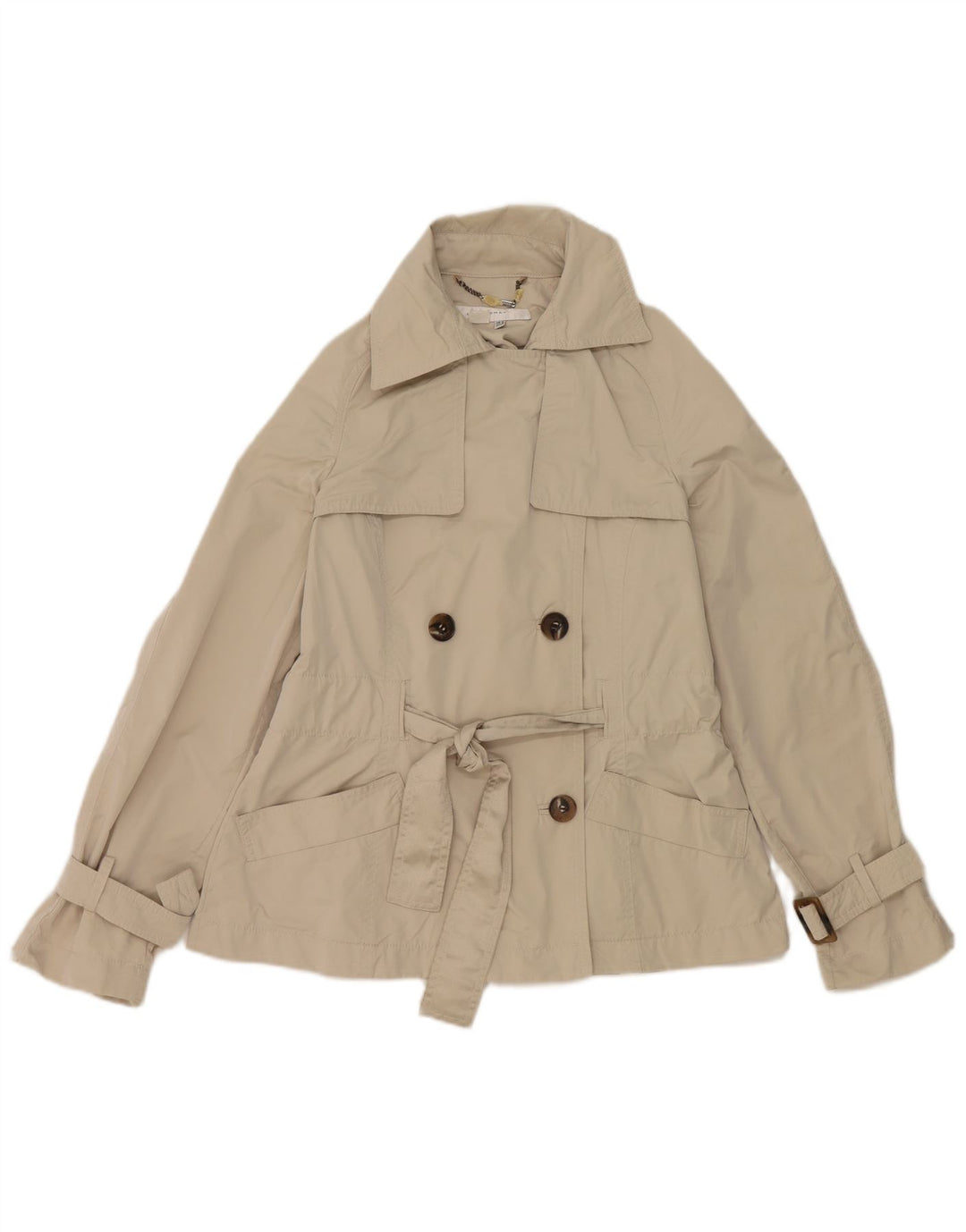 Giacca doppiopetto da donna Zara UK 12 Poliestere grigio medio