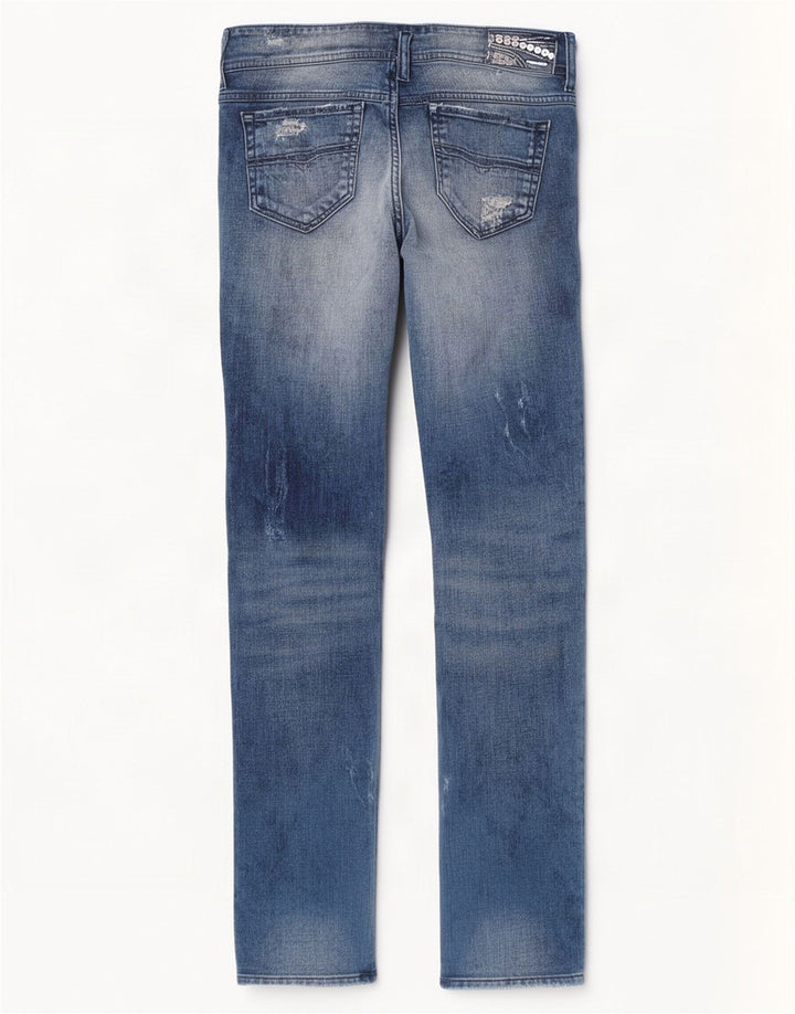 Jeans slim da donna Diesel Matic effetto consumato W28 L32 cotone blu