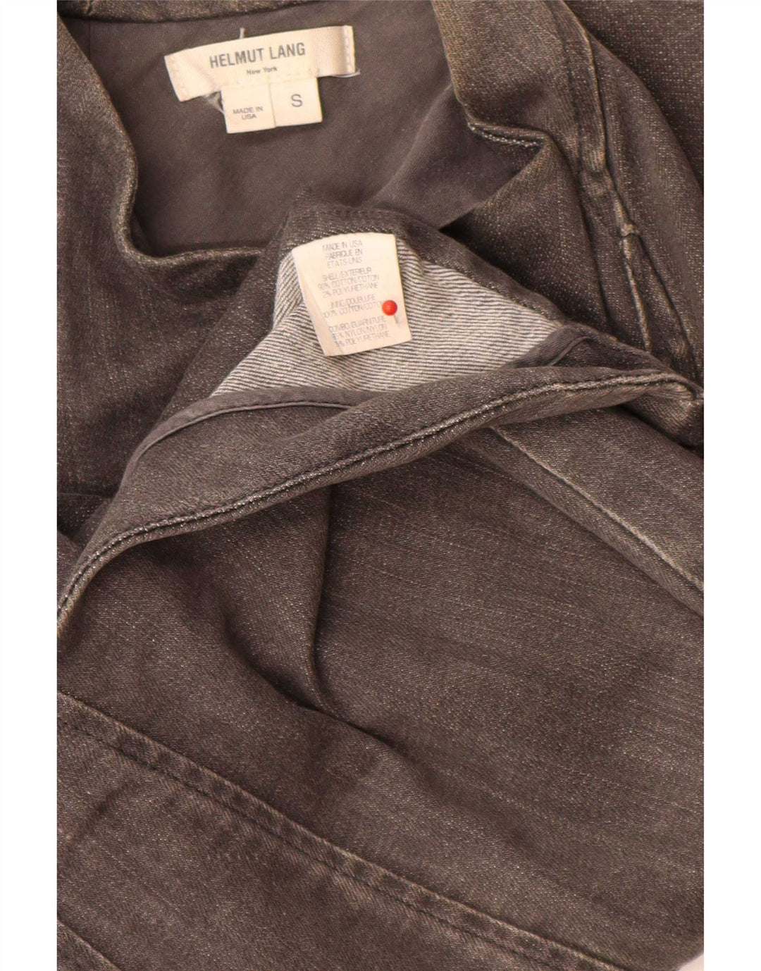 Giacca da motociclista asimmetrica da donna Helmut Lang UK 10 Small Grey Colourblock