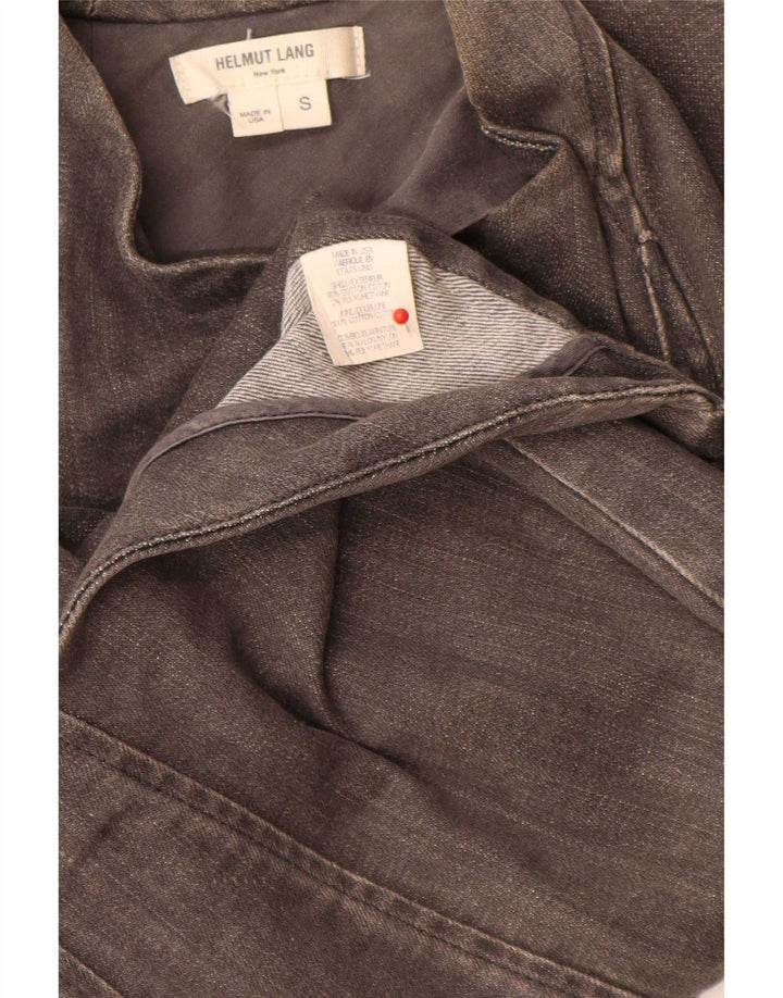 Giacca da motociclista asimmetrica da donna Helmut Lang UK 10 Small Grey Colourblock