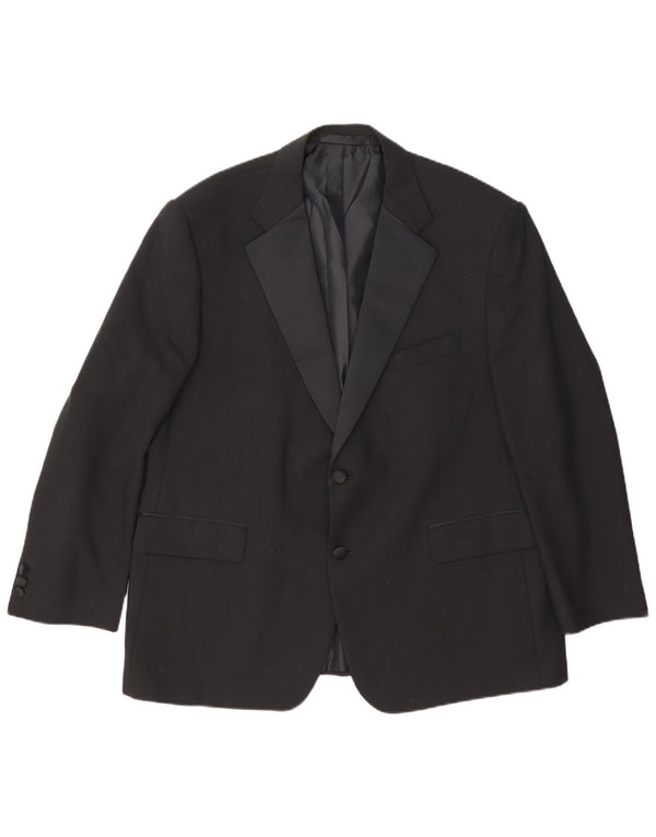 Giacca blazer a 2 bottoni da uomo Marks & Spencer UK 46 XL lana nera