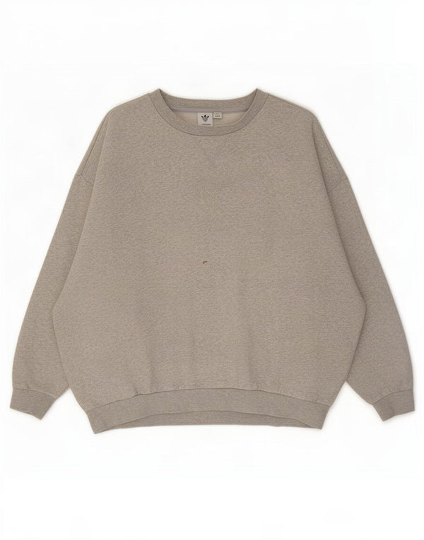Felpa oversize da donna Adidas Jumper UK 12 Cotone chiazzato grigio medio