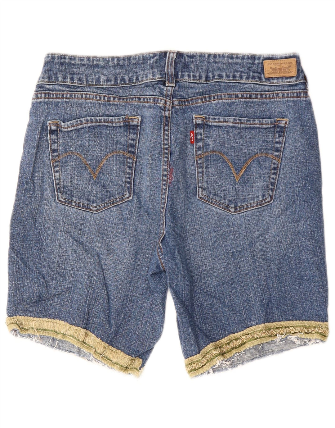 Pantaloncini di jeans Levi's 526 da donna US 12 Large W32 Cotone blu