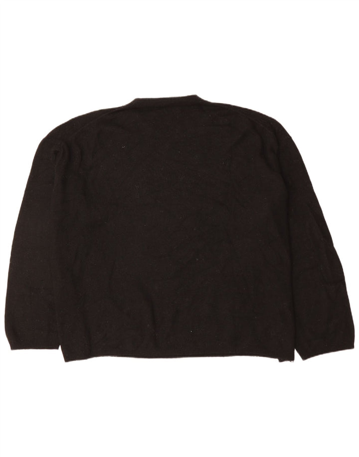 Maglione Girocollo Oversize da Donna ZARA UK 18 XL Lana Nera