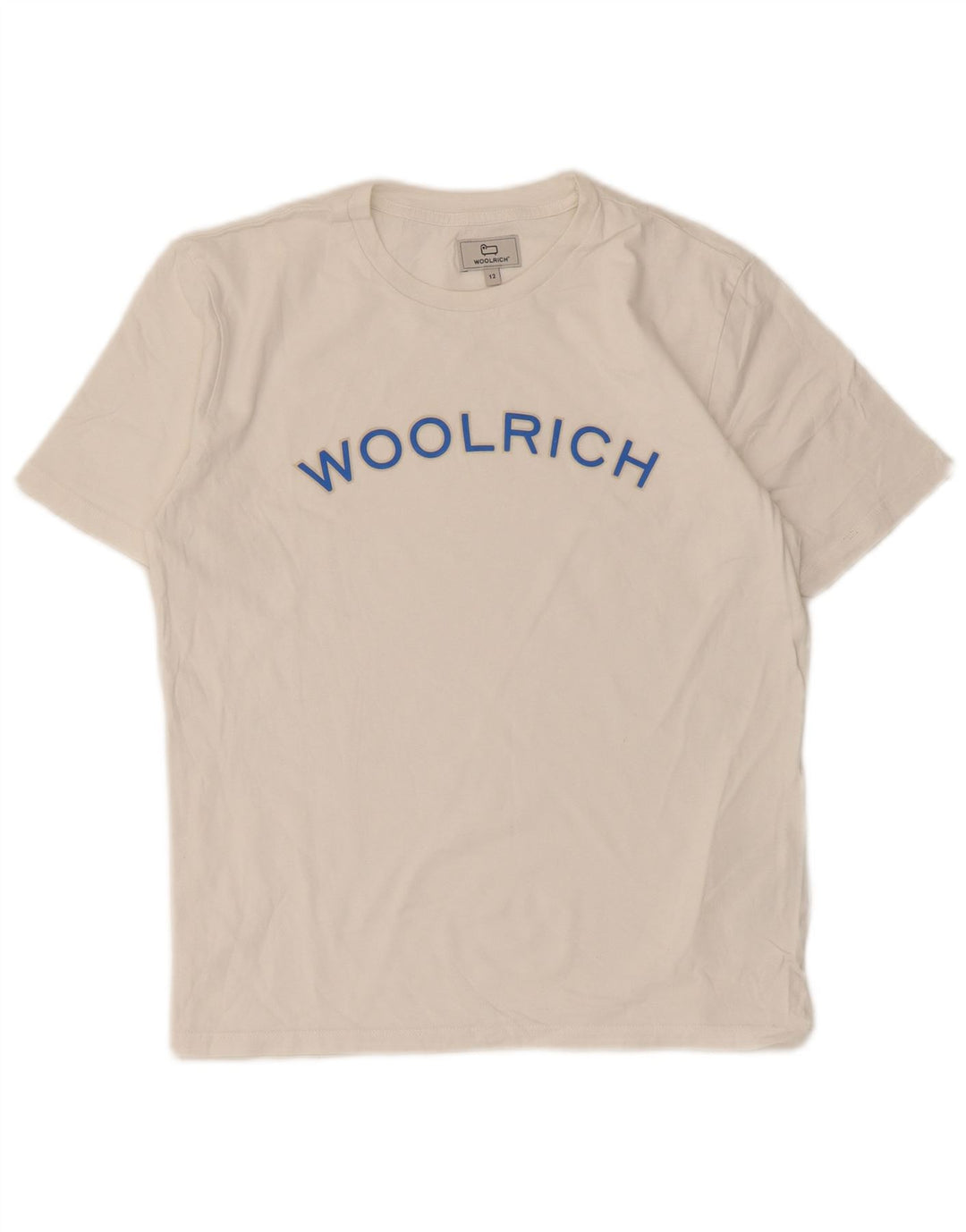 T-shirt grafica per ragazzi Woolrich Top 11-12 anni in cotone bianco