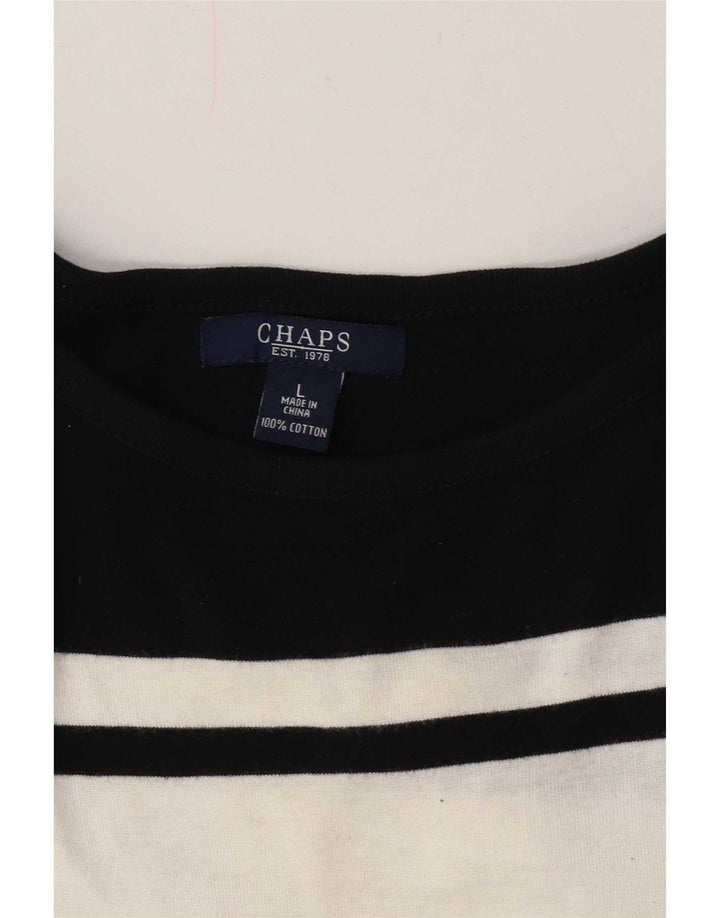 Top da donna a maniche lunghe Chaps UK 14 Large in cotone color block blu navy