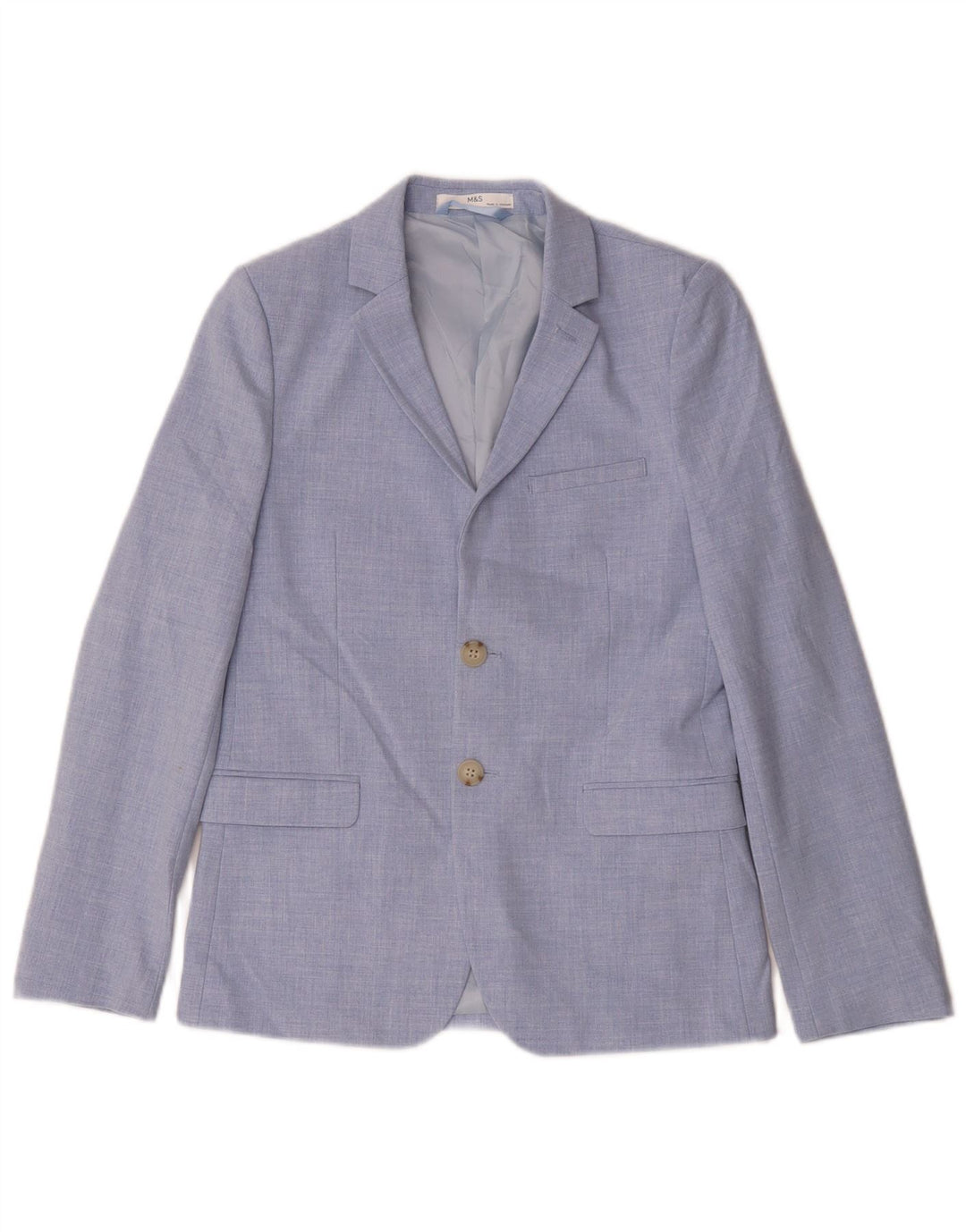 Giacca blazer a 2 bottoni Marks & Spencer da ragazzo 11-12 anni in poliestere blu