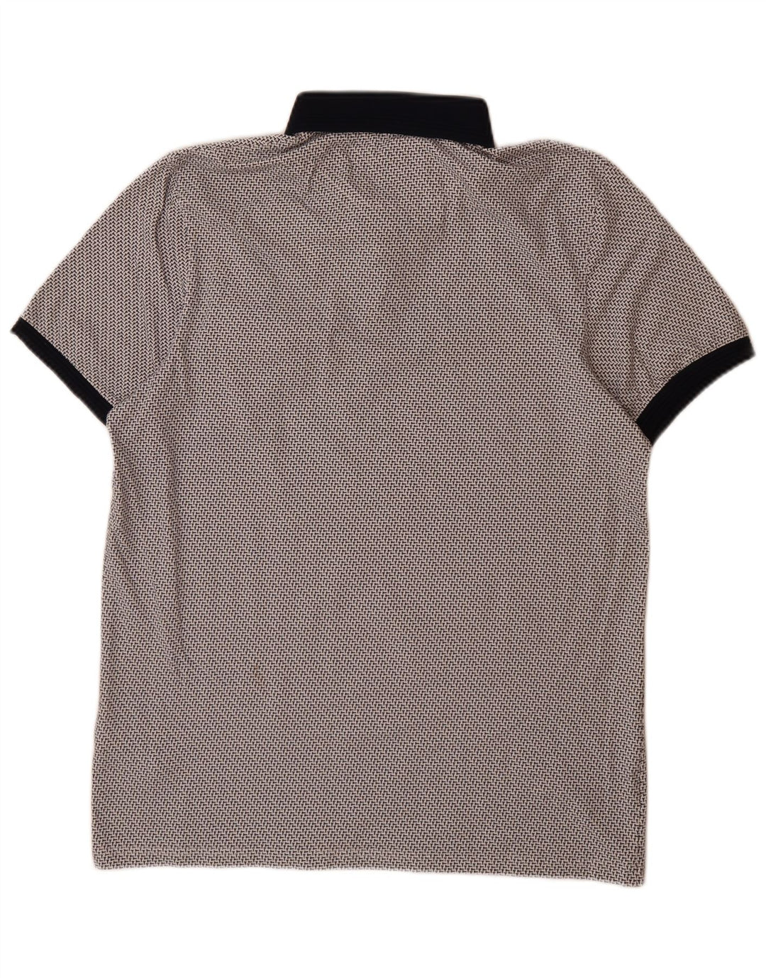 Polo da uomo Ted Baker taglia 4 grande in cotone maculato grigio