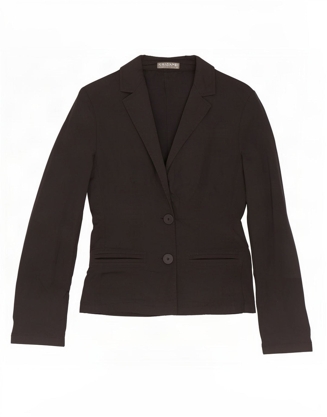 Giacca Blazer a 2 Bottoni da Donna Krizia Poi IT 42 Media Nera