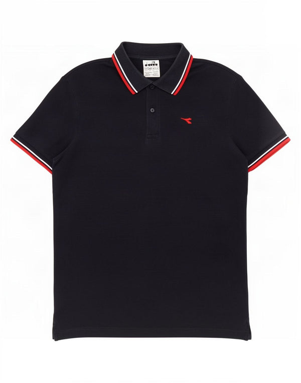 Polo Diadora Uomo Large in Cotone Blu Navy