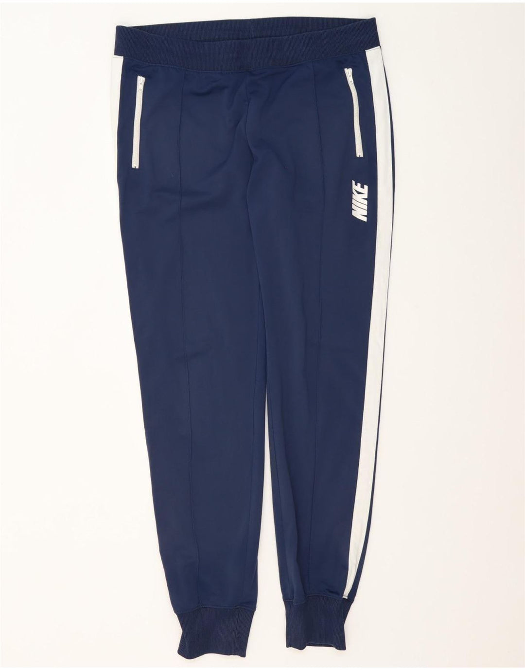 Pantaloni da tuta da uomo Nike, pantaloni da jogging, grandi, in poliestere color block blu navy