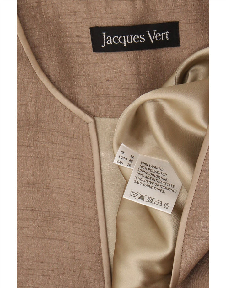 Giacca blazer a 1 bottone da donna Jacques Vert UK 22 3XL Poliestere beige
