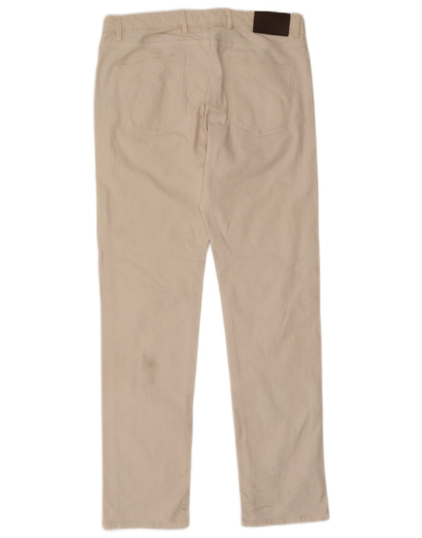 Jeans slim da donna Massimo Dutti EU 42 Large W32 L31 Cotone bianco