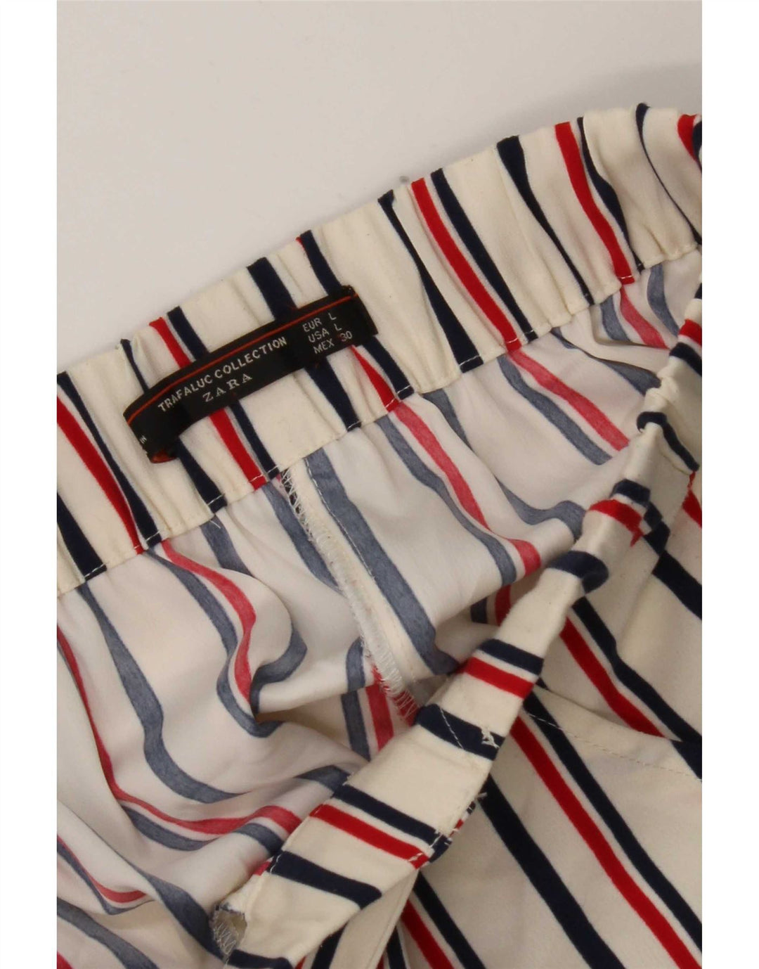 Pantaloni Capri da donna Zara grandi W34 L22 a righe bianche