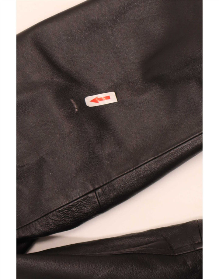 Giacca in pelle da uomo vintage IT 46 Small Nera