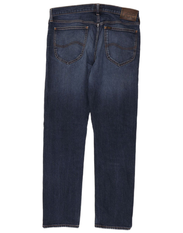 Jeans dritti da uomo Lee Daren Zip Fly W33 L32 cotone blu navy