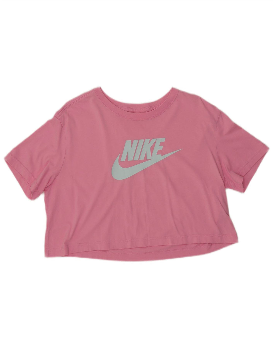 T-shirt grafica corta da donna NIKE Top UK 14 cotone rosa medio