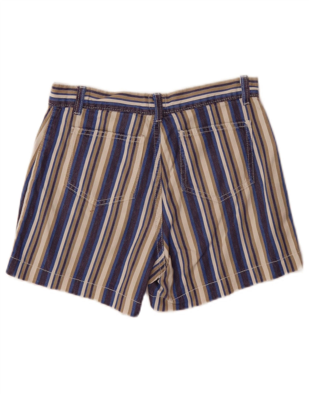 CALVIN KLEIN Womens Shorts W24 XS Multicoloured Striped Cotton