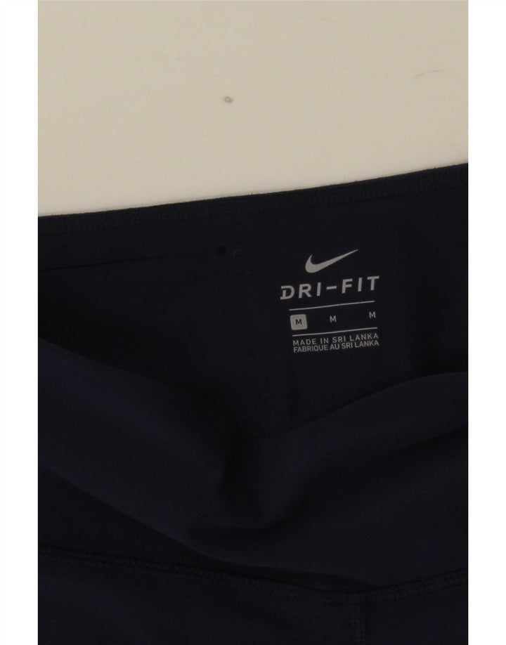 Leggings Nike Dri Fit da donna UK 12 Medium Navy Blue Colourblock