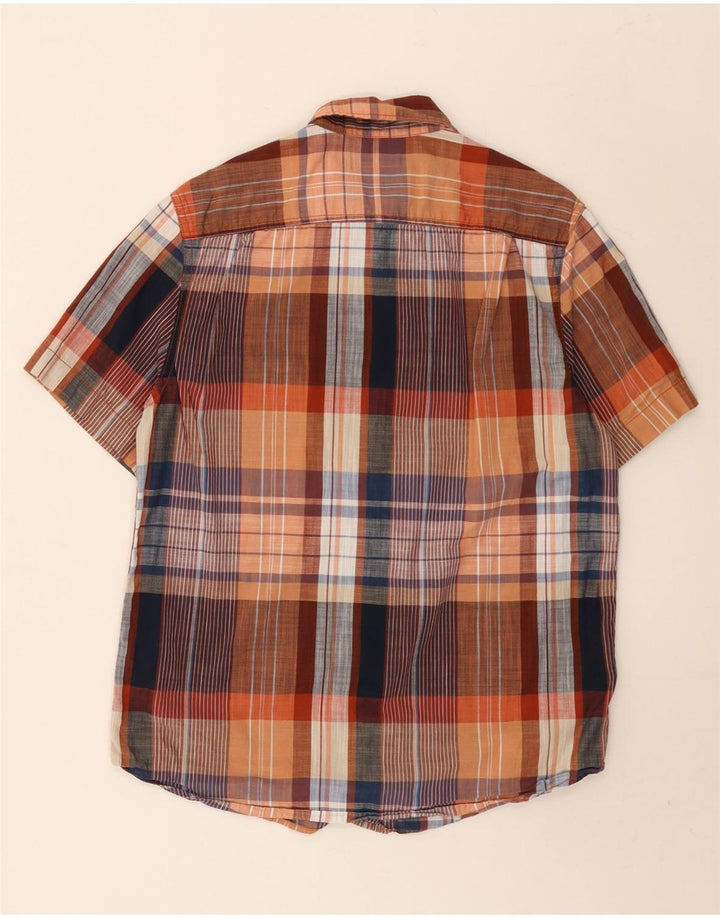 Camicia da uomo a maniche corte C&A piccola in cotone a quadri multicolore