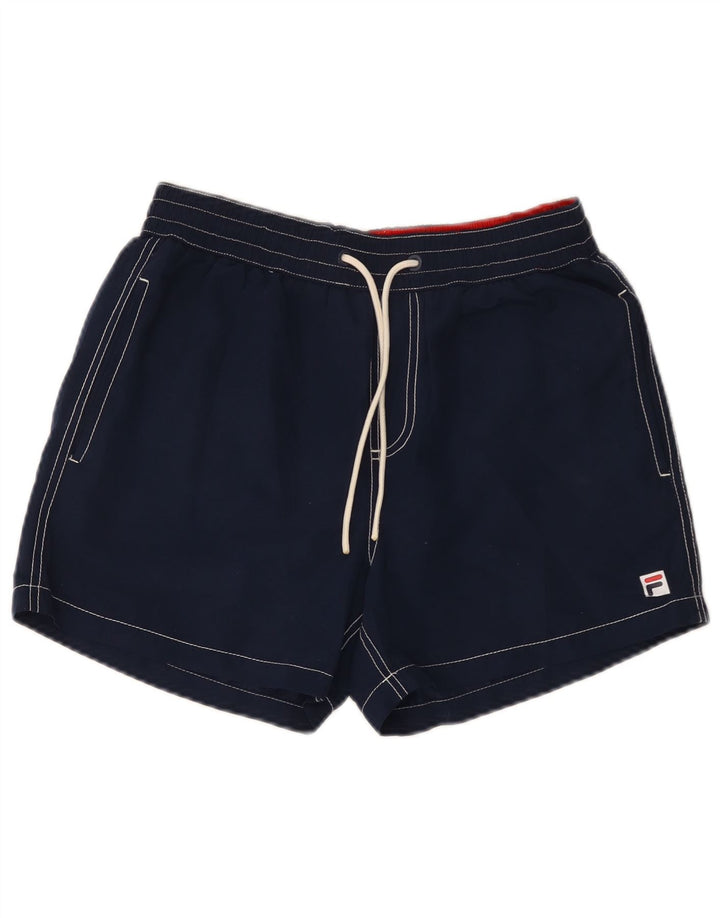 Pantaloncini da bagno da uomo Fila piccoli blu navy in poliestere