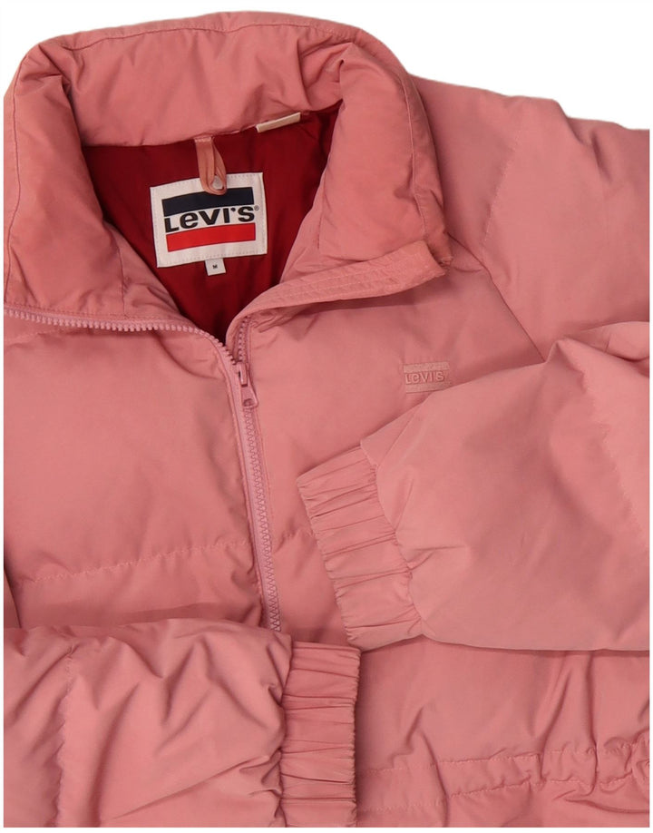 Giacca imbottita da donna Levi's UK 14 poliestere rosa medio