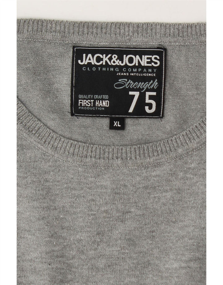Maglione maglione girocollo da uomo Jack & Jones XL grigio screziato