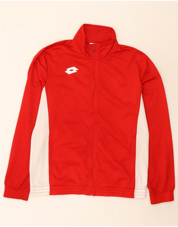 Giacca da tuta da uomo Lotto Large in poliestere color block rosso