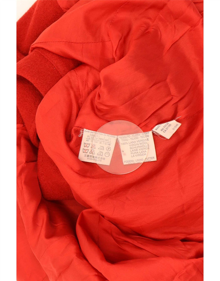 Giacca blazer da donna a 2 bottoni Marella UK 16 grande lana rossa