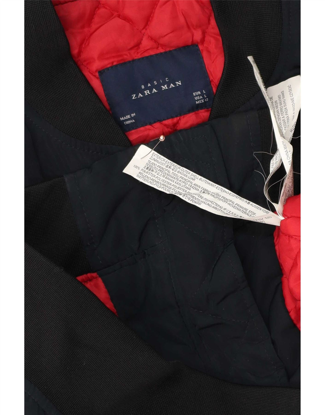 Giubbotto bomber da uomo Zara UK 40 Large in poliestere color block blu navy