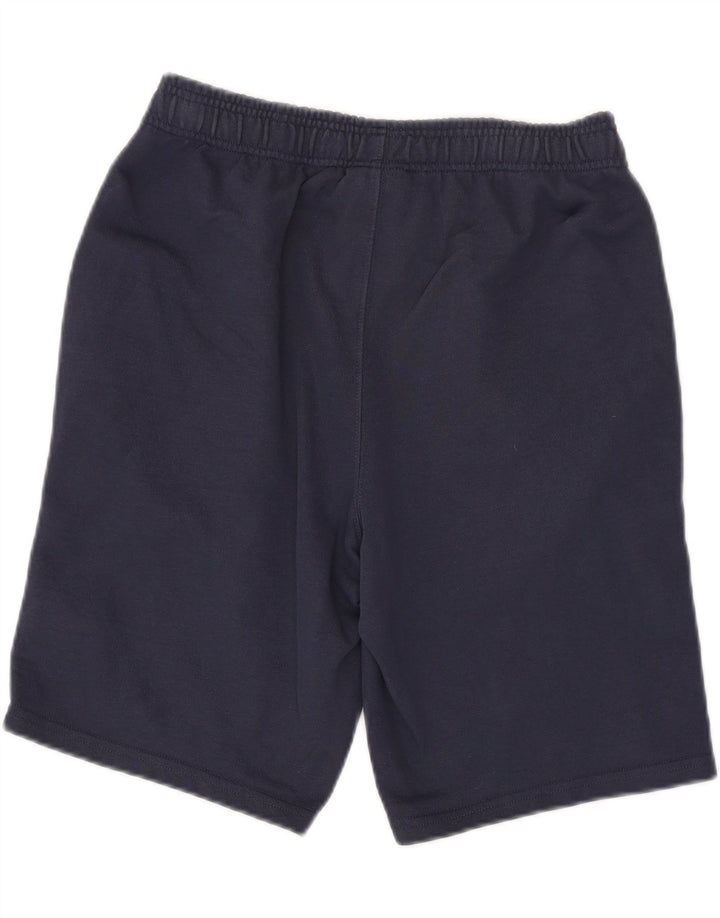 CHAMPION Mens Graphic Sport Shorts Medium  Navy Blue Colourblock Cotton Vintage Champion and Second-Hand Champion from Messina Hembry 