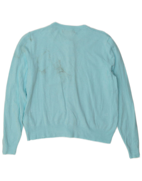 Maglione cardigan da donna Marks & Spencer UK 14 Viscosa turchese medio