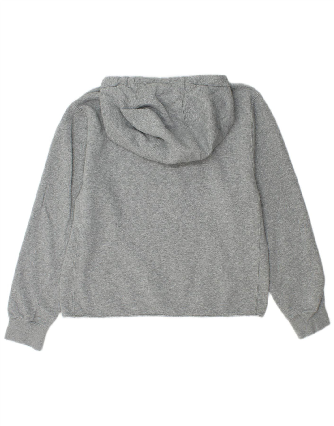 NIKE Womens Oversized Hoodie Jumper UK 10 Small Grey Cotton