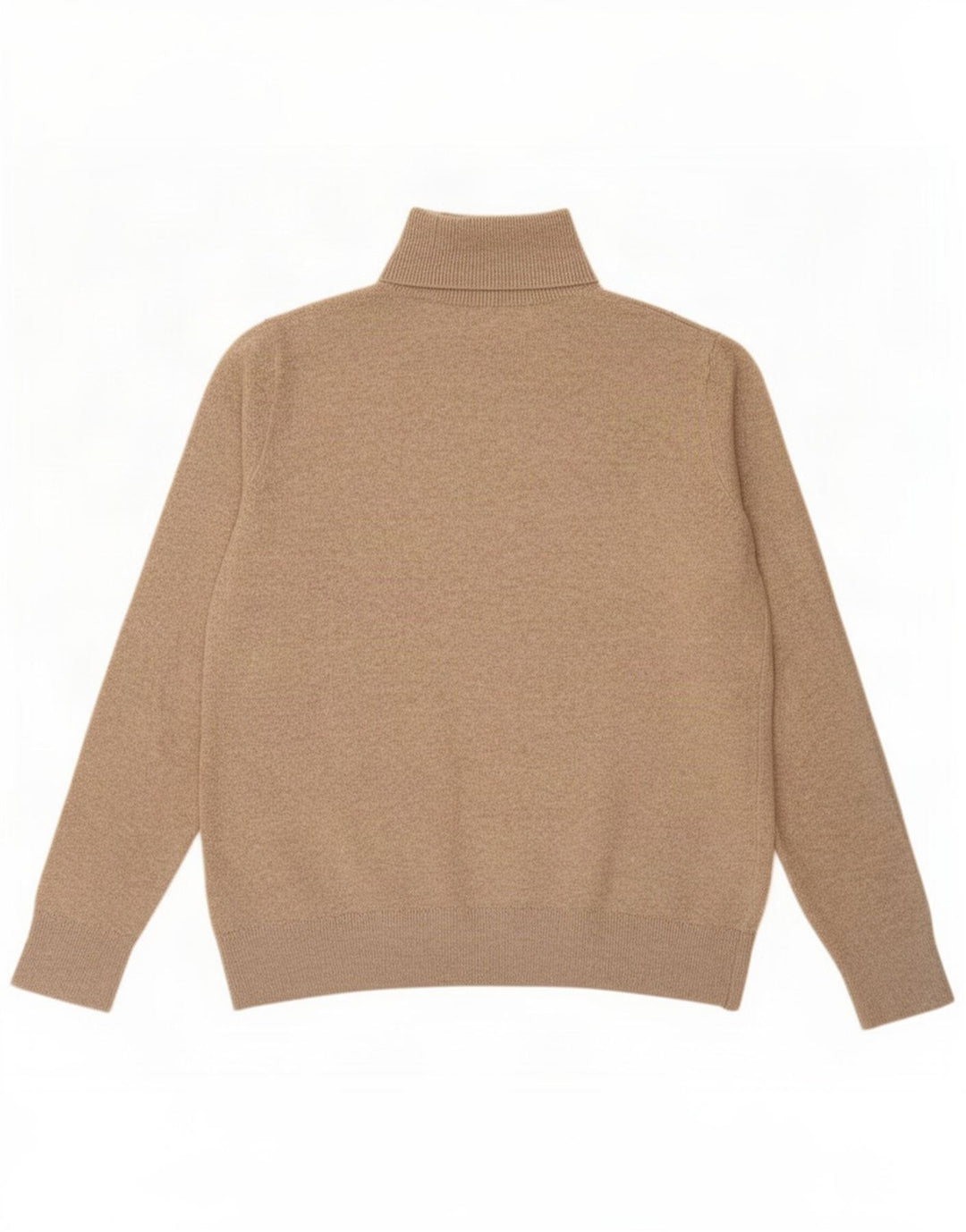 Maglione maglione a collo alto da donna Marks & Spencer UK 10 piccolo poliestere beige