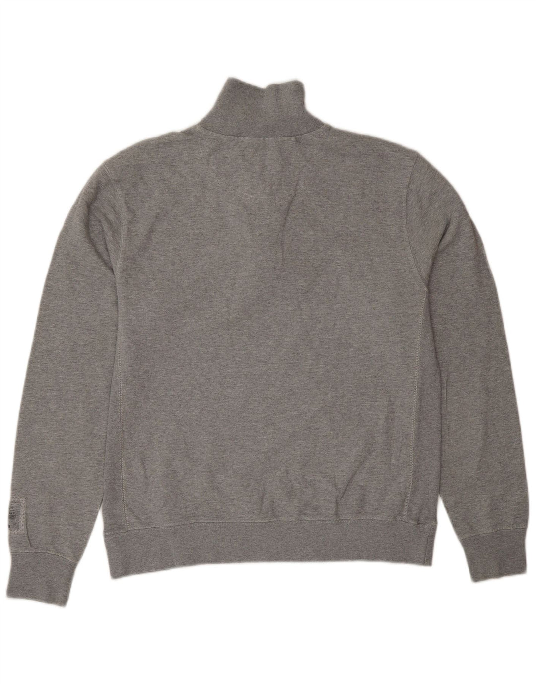Felpa Champion da uomo con zip e collo, in cotone grigio medio